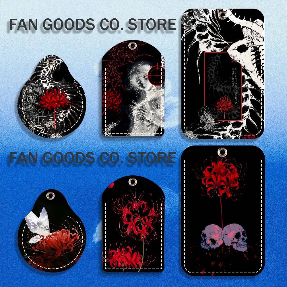 Leather Work Leather - พวงกุญแจรูปดอกลิลลี่สีแดง T-Tokyo Red Spider Lily G-Ghoul