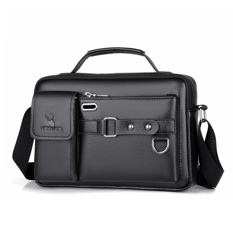 Leather Work Handbag - ยี่ห้อผู้ชายไหล่กระเป๋าหนังPuธุรกิจMessengerกระเป๋าสําหรับMan 2022 ใหม่VINTAGEชายCrossbodyกระเป๋ากระเป๋าถือ 가