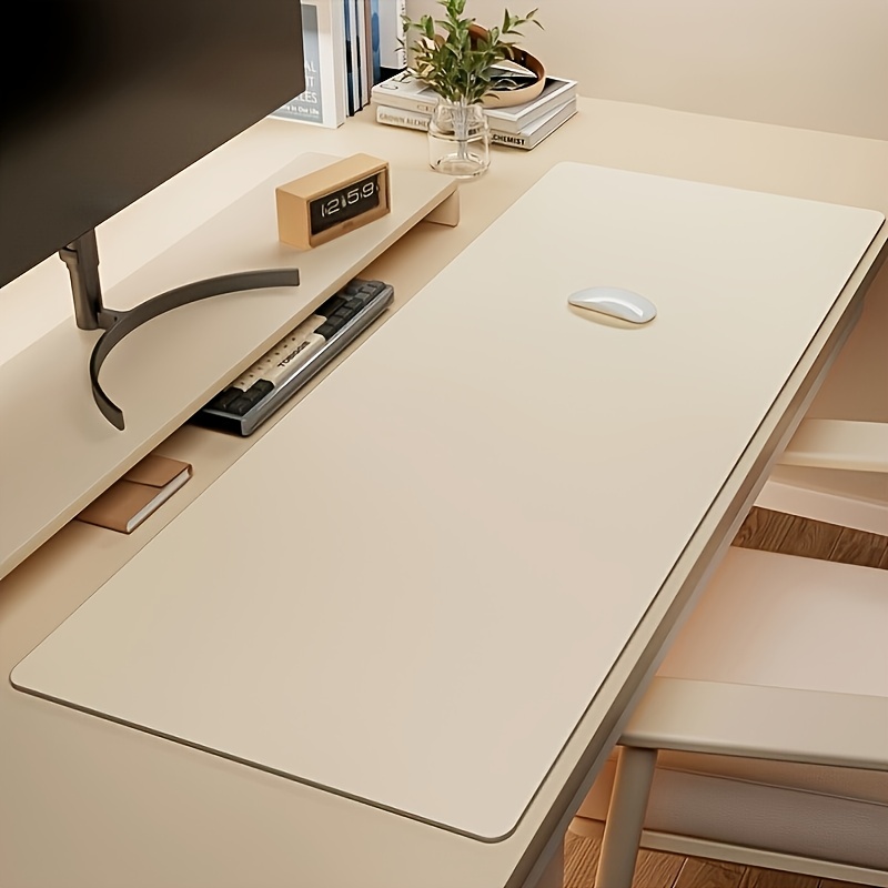 Leatherwork Desk - แผ่นรองเมาส์หนัง PU ขนาดใหญ่ 1 ชิ้น, แผ่นรองโต๊ะกันลื่นกันน้ำสำหรับสำนักงานหรือบ้าน,