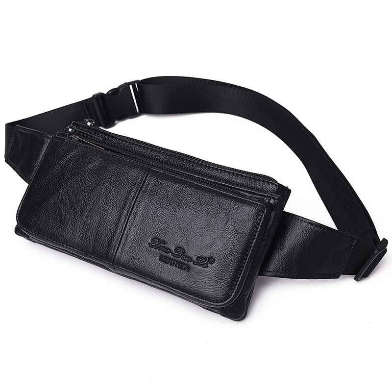 Leatherwork Wallet - กระเป๋าคาดเอวผู้ชาย หนังแท้ กระเป๋าสะพายข้าง กระเป๋าคาดอก แฟชั่นสำหรับเดินทาง ทำจากหนังวัวแท้