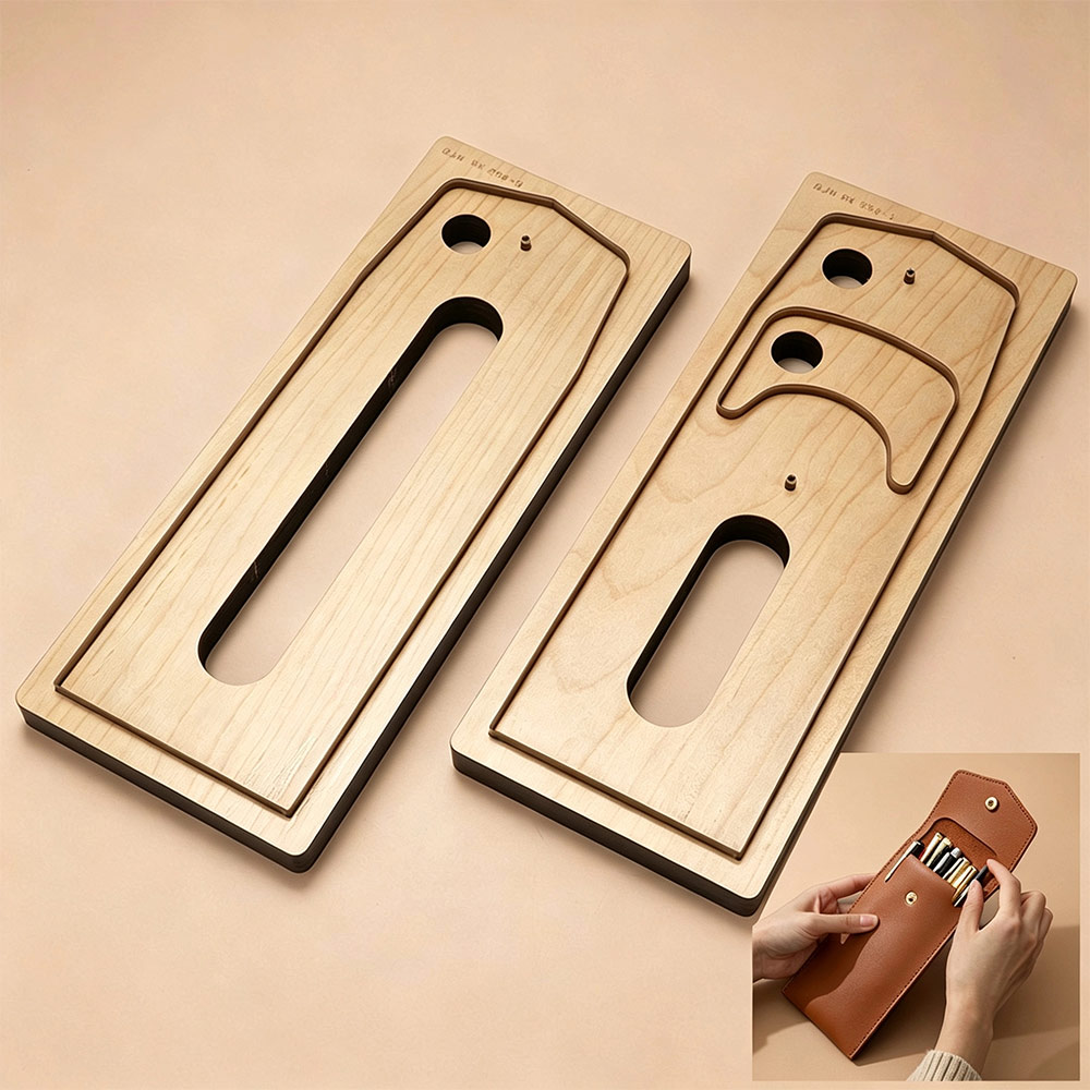 Leatherwork Projects - ชุดเครื่องมือตัดหนัง แบบกระเป๋าใส่ปากกา แบบกระเป๋าใส่แว่นตา แบบตัด DIY สำหรับงานฝีมือหนังทำมือ