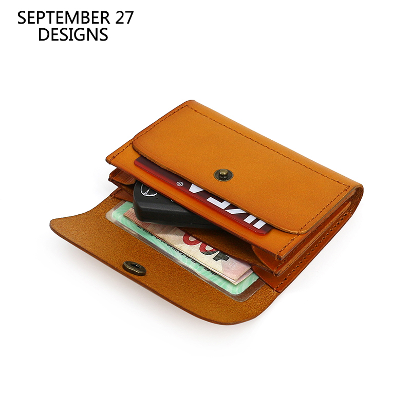 Leatherwork Wallet - กระเป๋าคาดเอวขนาดเล็กหนังแท้ผู้ชายวินเทจ, กระเป๋าใส่เหรียญกระเป๋าเงินใส่บัตรใส่บัตรมีเข็มขัดหรูหราหนังวัว