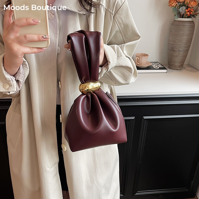 Leatherwork Wallet - MOODS Elegantกระเป๋าผู้หญิง2024 Luxury Designerกระเป๋าและกระเป๋าถือหนังPUนุ่มงานแต่งงานDinner Partyคลัทช์