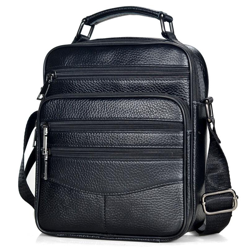 Leather Work Handbag - ผู้ชายกระเป๋าถือหนังแท้ชายคุณภาพสูง Cowhide หนัง Messenger กระเป๋าผู้ชาย Ipad