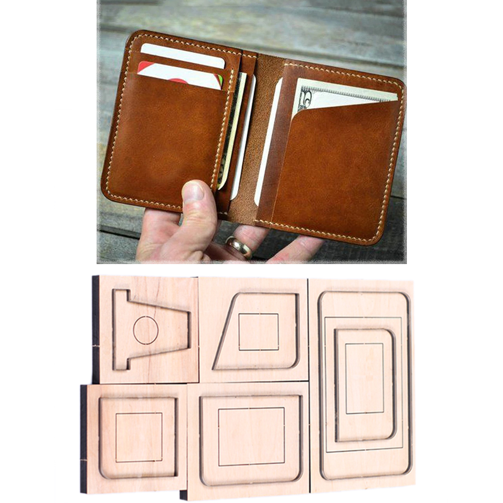 Leatherwork Projects - DIY หนัง CRAFT Simple กระเป๋าสตางค์ขนาดเล็กมีดแม่พิมพ์ตัดตายมือเครื่อง Punch
