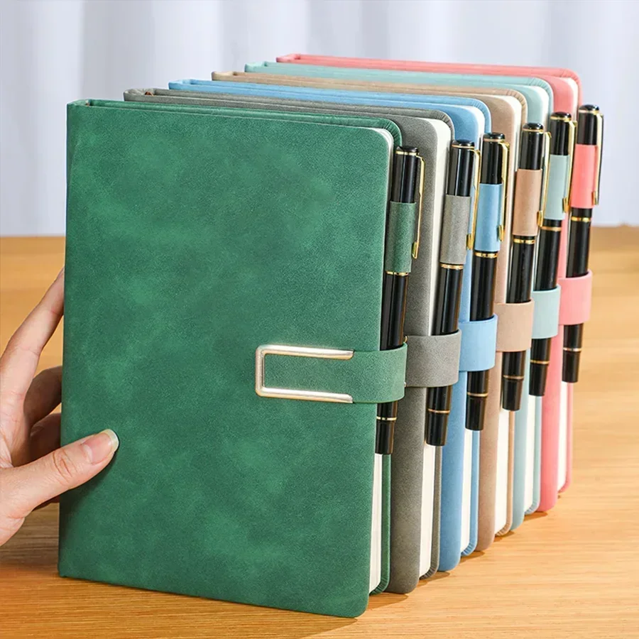 Leather Work Notepad - สมุดบันทึกหนัง A5 ปกอ่อนสไตล์วินเทจ 1 เล่ม –