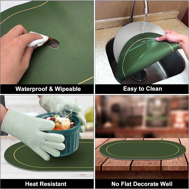 แผ่นรองจานหนังสำหรับโต๊ะอาหาร, - Leatherwork Desk บทวิจารณ์และราคา
