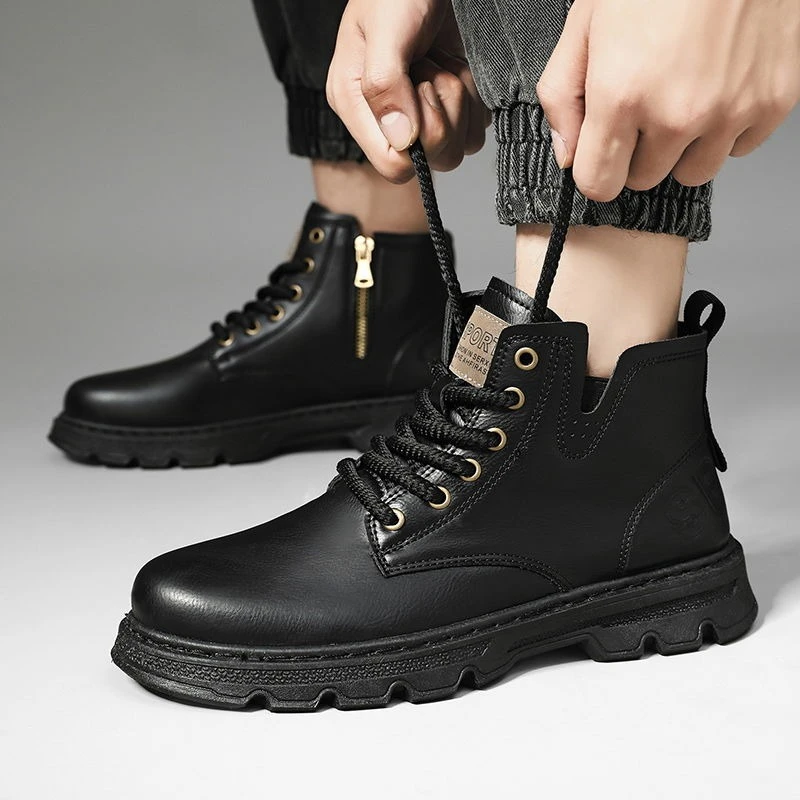 ​ รองเท้าบูทหนังหุ้มข้อสูงแบบม - Vintage Leatherwork บทวิจารณ์และราคา