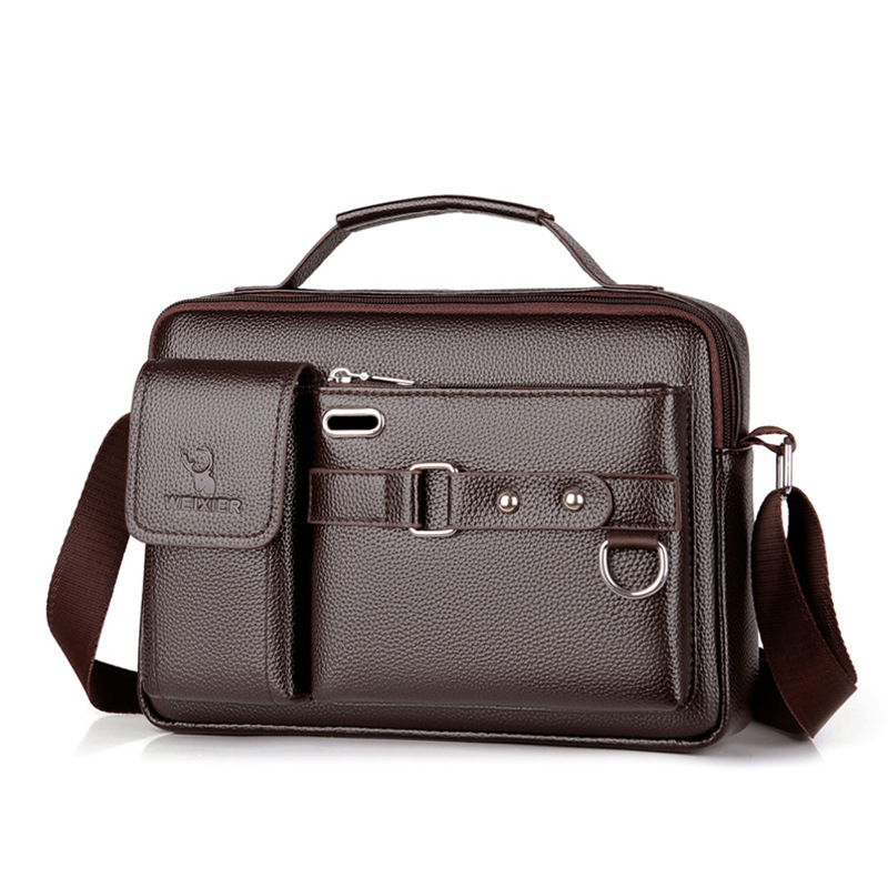 ยี่ห้อผู้ชายไหล่กระเป๋าหนังPuธ - Leather Work Handbag บทวิจารณ์และราคา