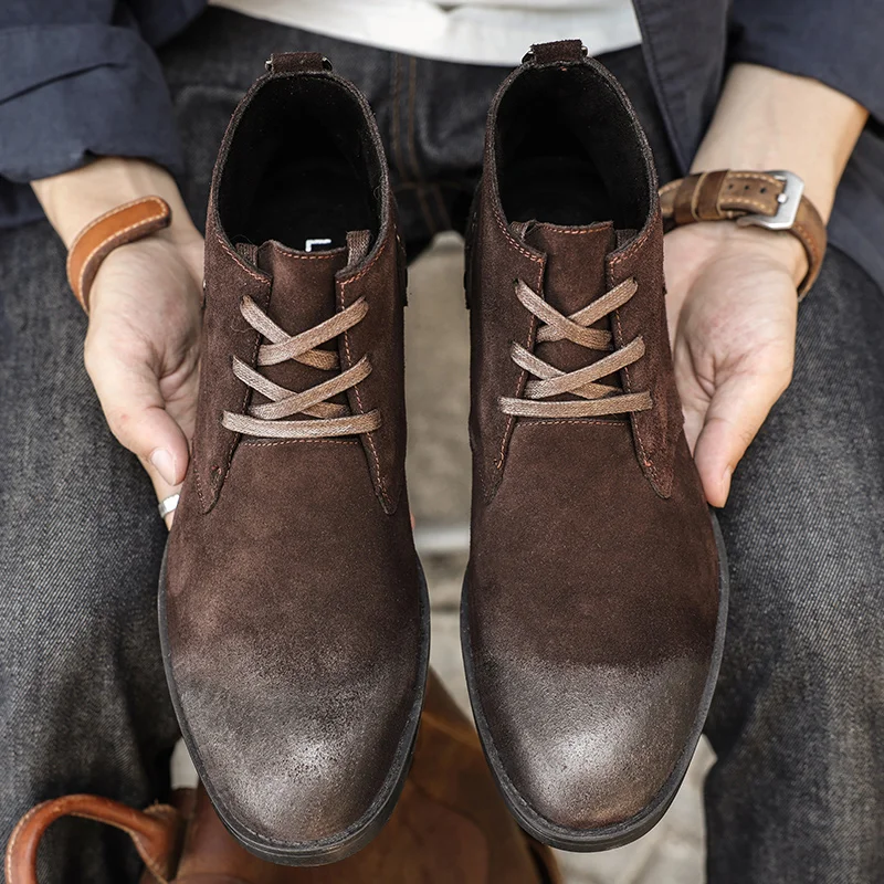 รองเท้าบูทข้อเท้าหนังวัวแท้แบบ - Vintage Leatherwork บทวิจารณ์และราคา