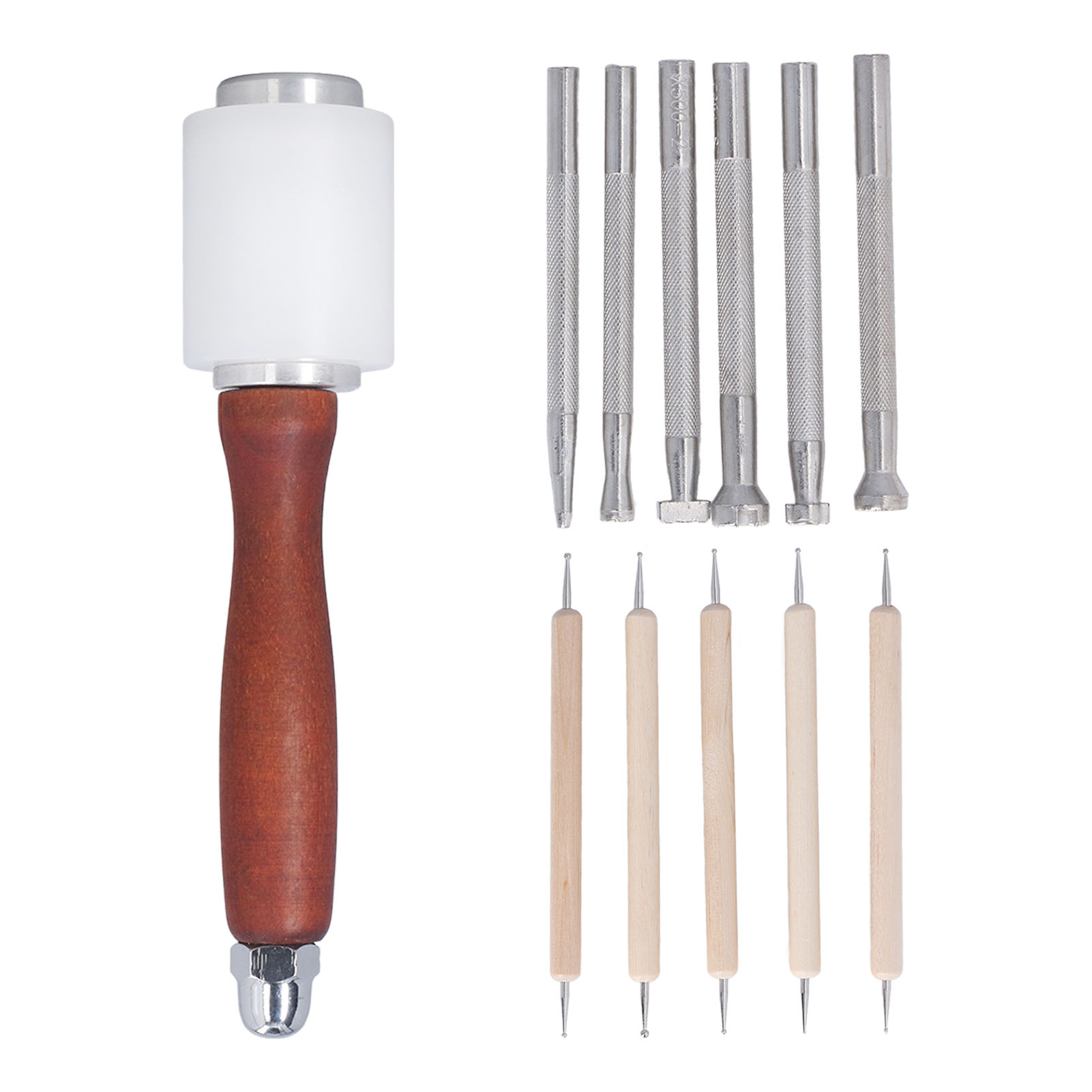 ชุดเครื่องมือตอกหนัง 12 ชิ้น ท - Leatherwork Hammer บทวิจารณ์และราคา