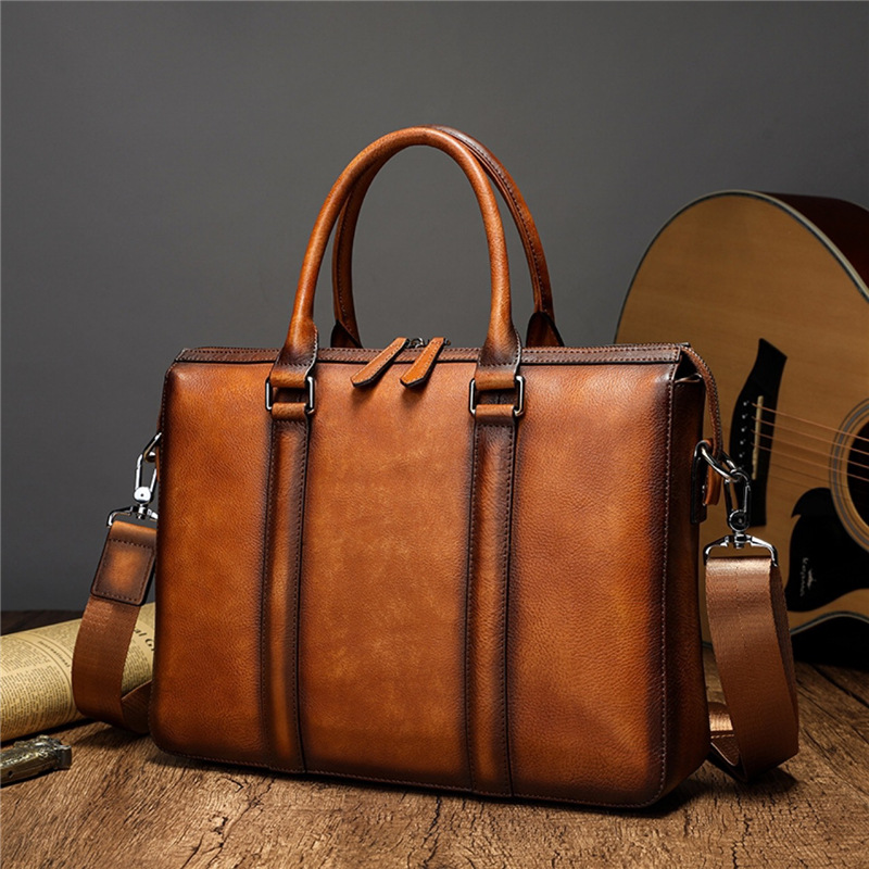กระเป๋าเอกสารหนังแท้คุณภาพสูง  - Leather Work Handbag บทวิจารณ์และราคา