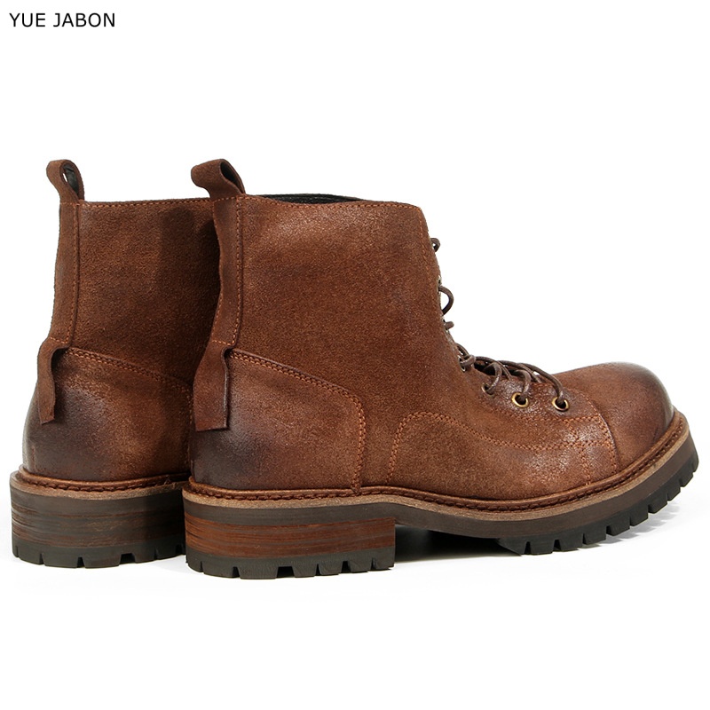 รองเท้าบูทข้อเท้าผู้ชาย หนังแท - Vintage Leatherwork บทวิจารณ์และราคา