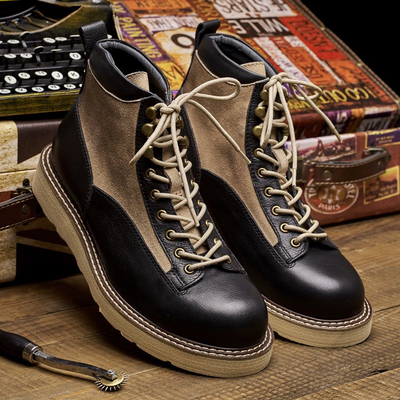รองเท้าบูททำงานแบบสั้นสำหรับผู - Vintage Leatherwork บทวิจารณ์และราคา