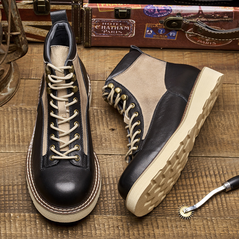 รองเท้าบูททำงานแบบสั้นสำหรับผู - Vintage Leatherwork บทวิจารณ์และราคา