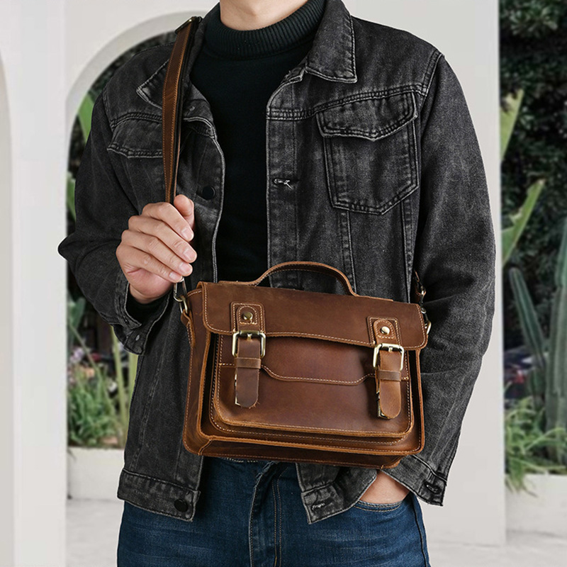 กระเป๋าหนังแท้สะพายข้าง สายสะพ - Leatherwork Wallet บทวิจารณ์และราคา