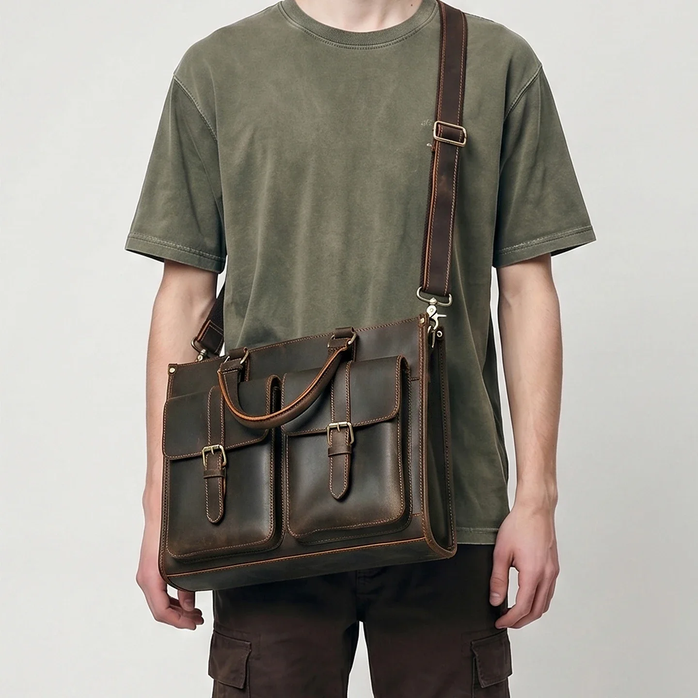 กระเป๋าหนังแท้สไตล์วินเทจสำหรั - Vintage Leatherwork บทวิจารณ์และราคา