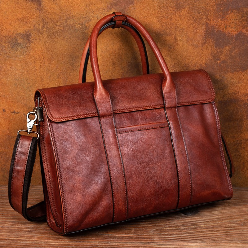 กระเป๋าถือหนังฟอกฝาดผักกระเป๋า - Leather Work Handbag บทวิจารณ์และราคา