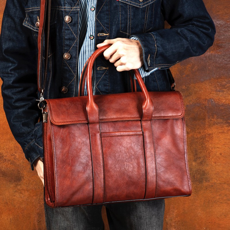กระเป๋าถือหนังฟอกฝาดผักกระเป๋า - Leather Work Handbag บทวิจารณ์และราคา