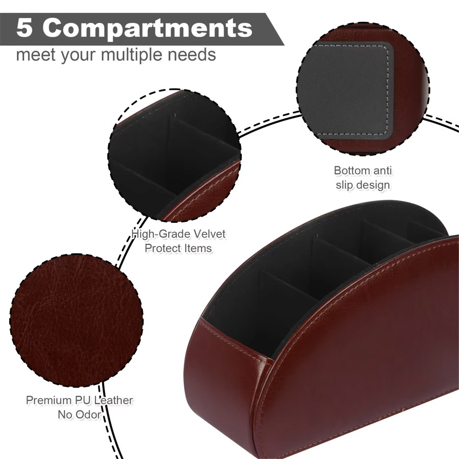 กล่องจัดระเบียบบนโต๊ะทำงาน 5 ช - Leatherwork Desk บทวิจารณ์และราคา