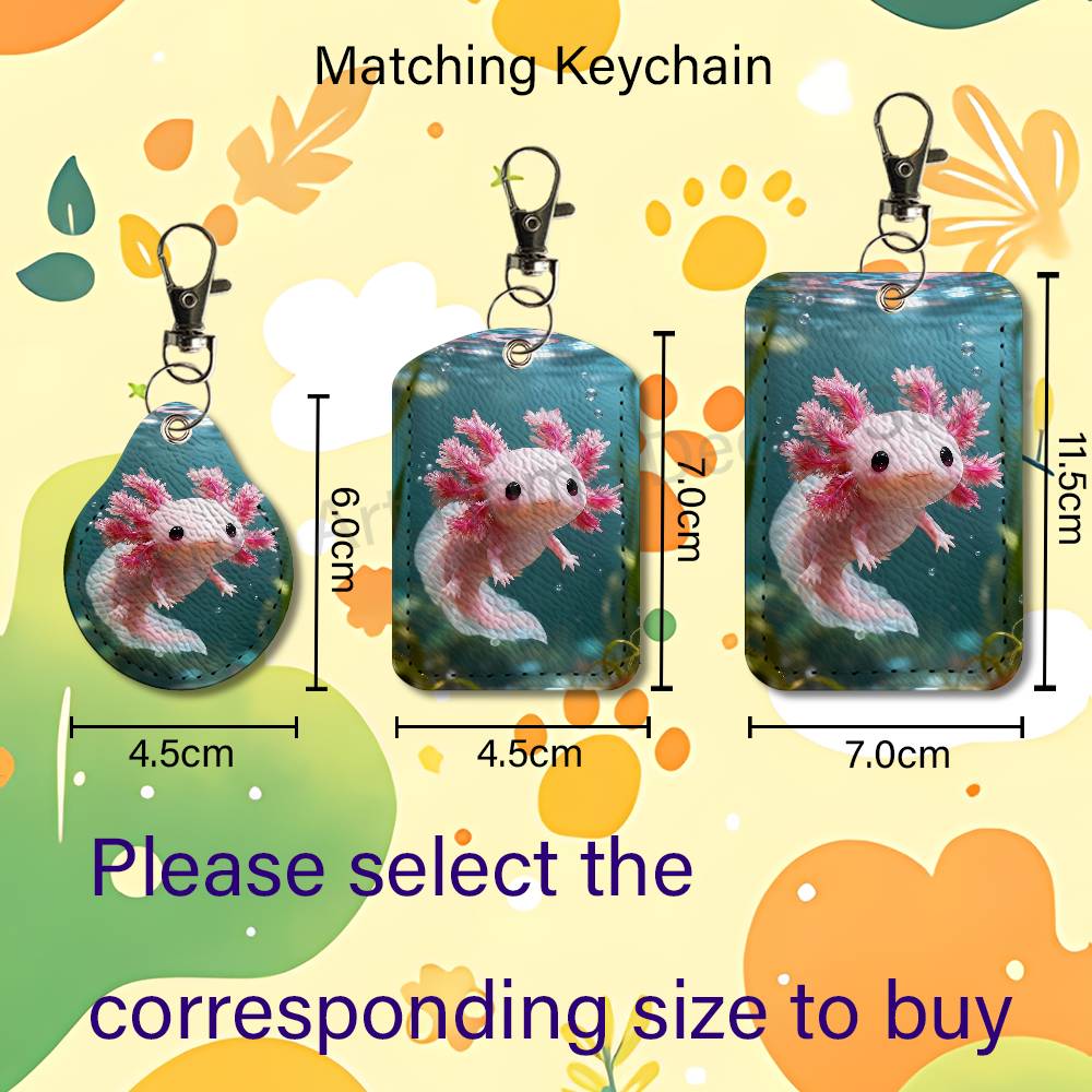 พวงกุญแจการ์ตูน A-Axolotl สีชม - Leather Work Leather บทวิจารณ์และราคา