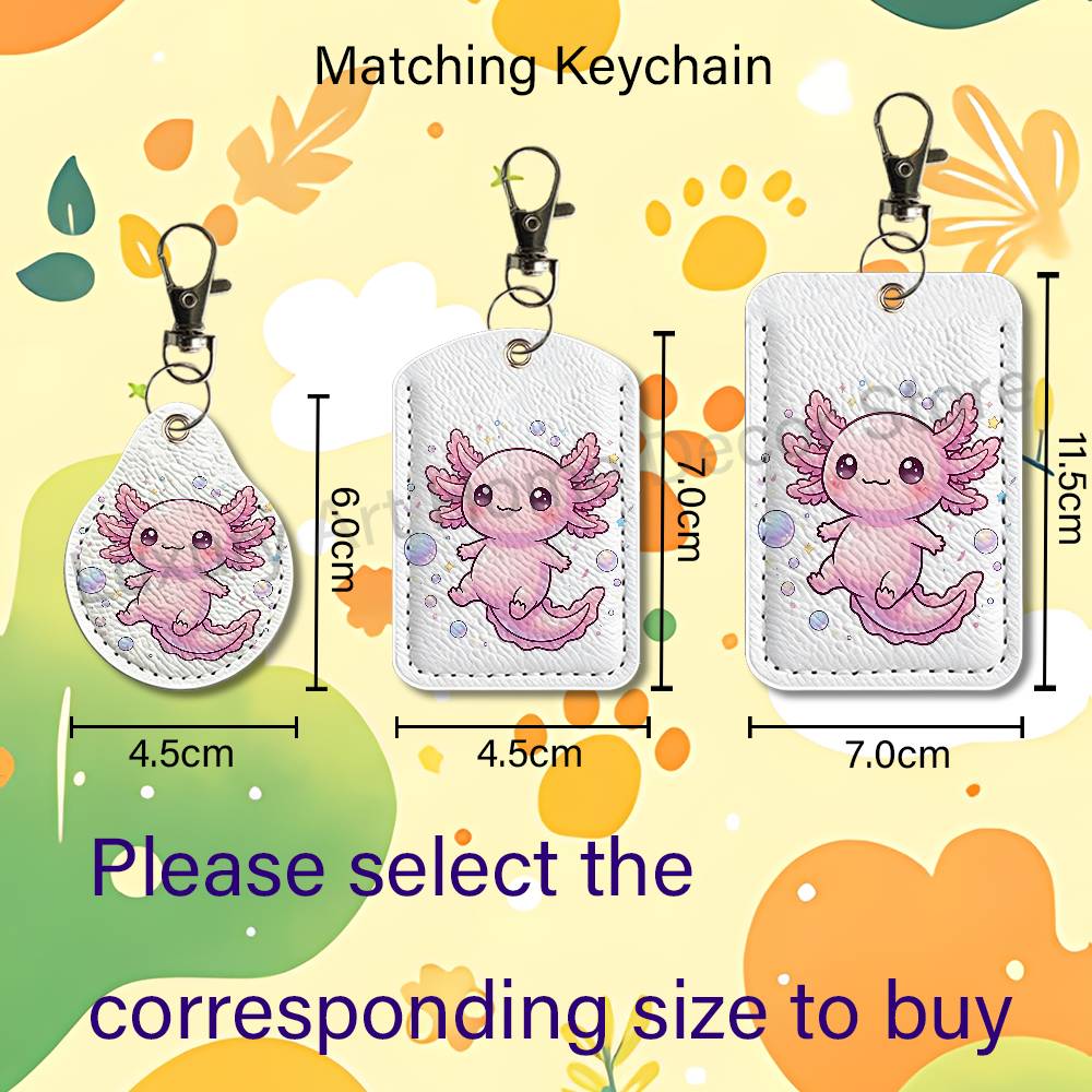 พวงกุญแจการ์ตูน A-Axolotl สีชม - Leather Work Leather บทวิจารณ์และราคา
