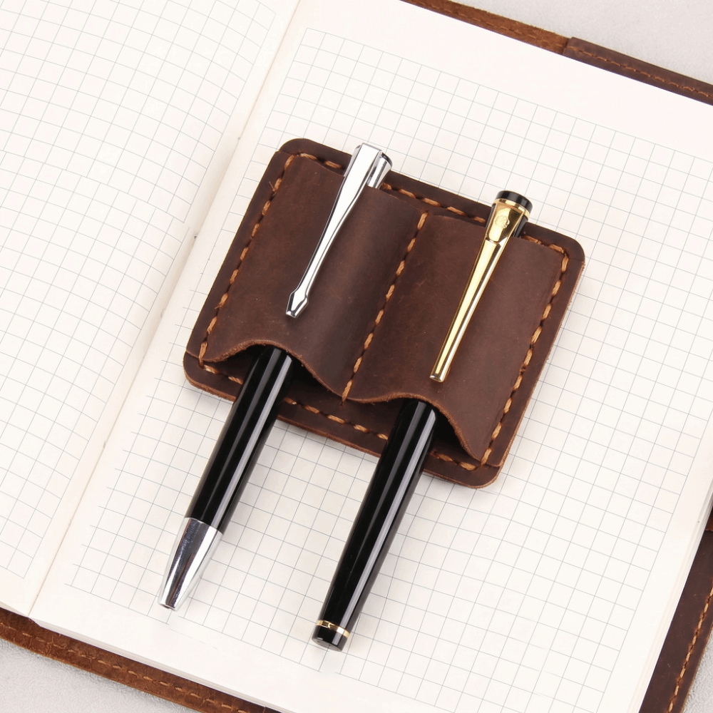 ที่ใส่ปากกาหนังวินเทจแบบคู่ ดี - Leather Work Notepad บทวิจารณ์และราคา