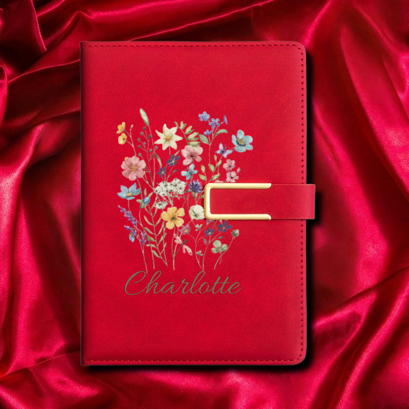 สมุดบันทึกปกแข็งหนังเทียมลายดอ - Leather Work Notepad บทวิจารณ์และราคา