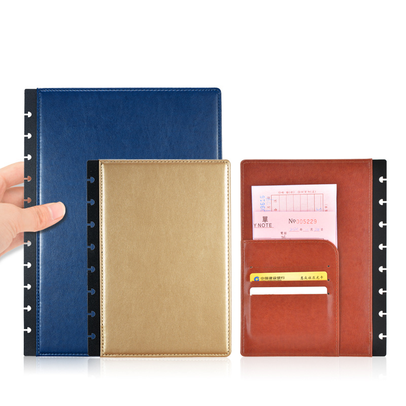 สมุดโน้ตปกหนังแบบหลวมพร้อมรูเจ - Leather Work Notepad บทวิจารณ์และราคา