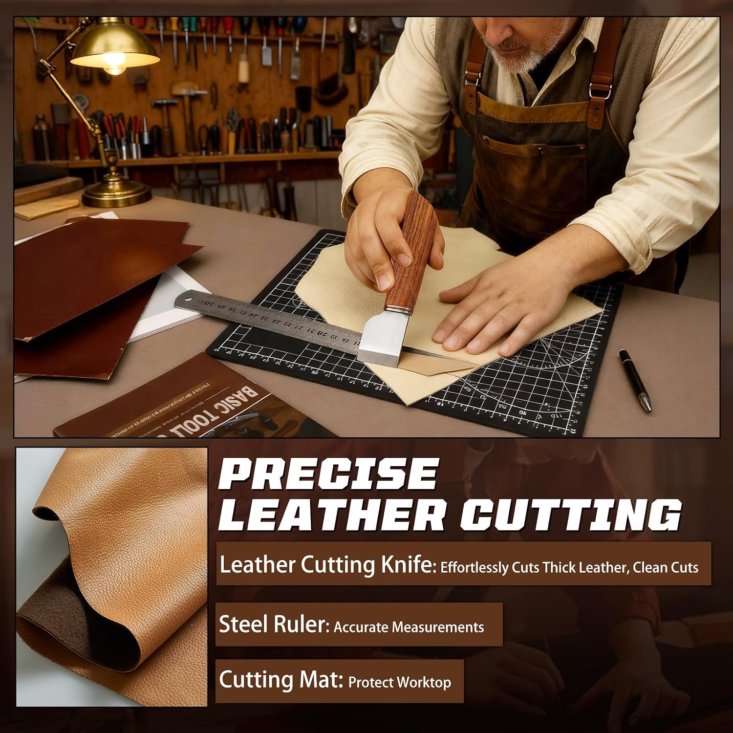ชุดอุปกรณ์งานหนัง, เครื่องมือท - Leather Work Leather บทวิจารณ์และราคา