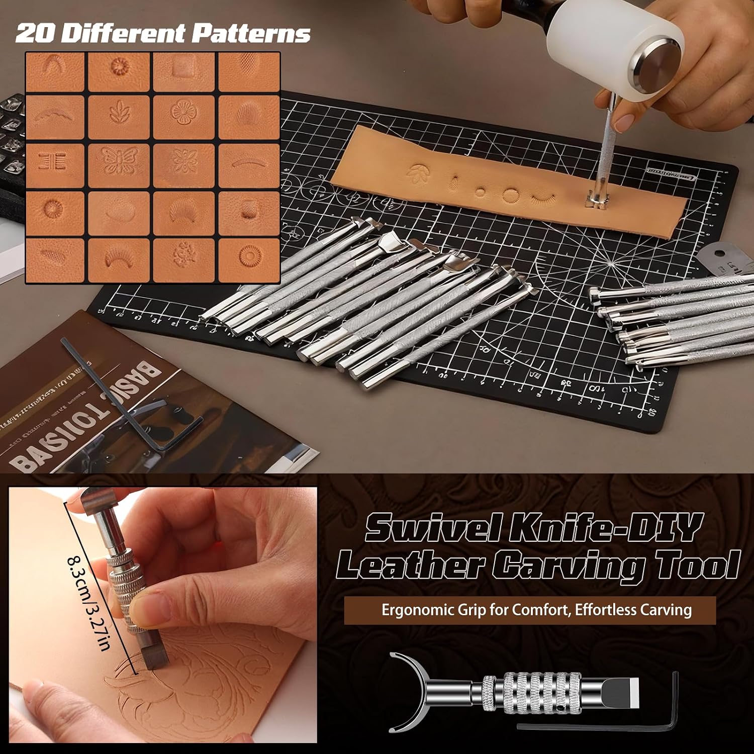 ชุดอุปกรณ์งานหนัง, เครื่องมือท - Leather Work Leather บทวิจารณ์และราคา