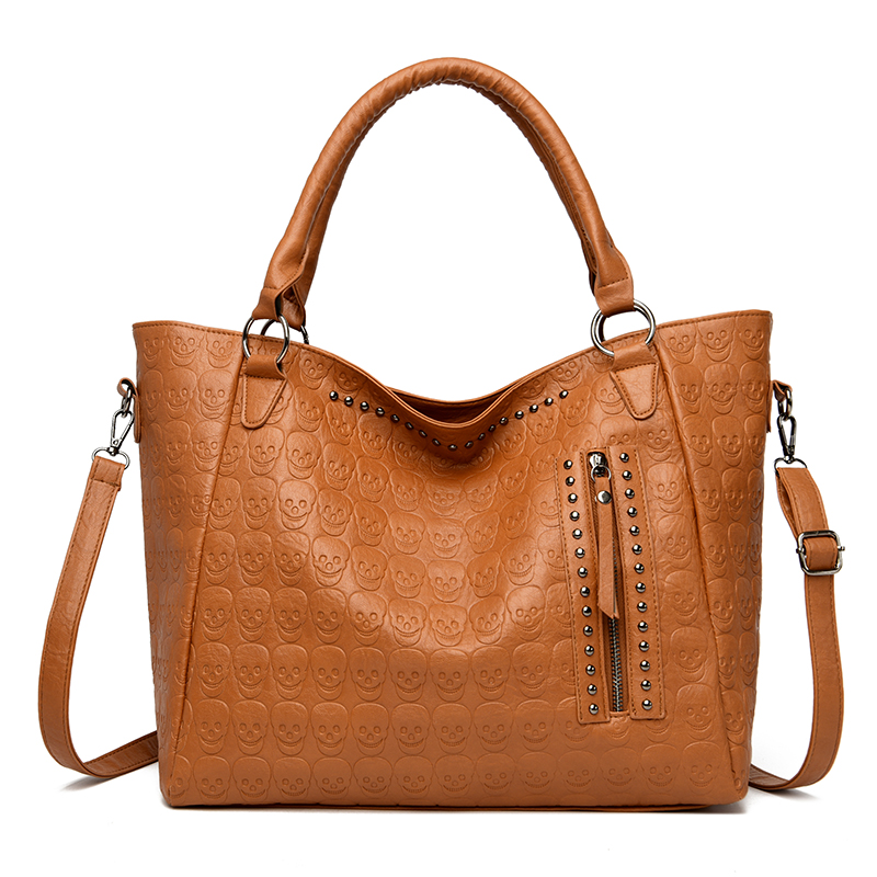 กระเป๋าสะพายข้างลายหัวกะโหลกสไ - Leather Work Handbag บทวิจารณ์และราคา