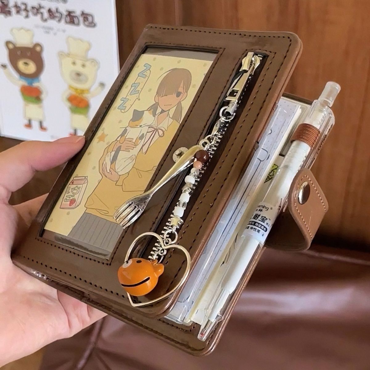 สมุดโน้ตแบบหลวมปกหนังสีน้ำตาลส - Leather Work Notepad บทวิจารณ์และราคา