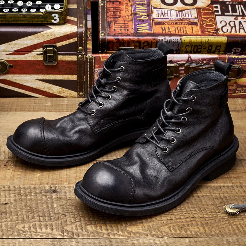 รองเท้าบูทผู้ชายสไตล์วินเทจ หน - Vintage Leatherwork บทวิจารณ์และราคา