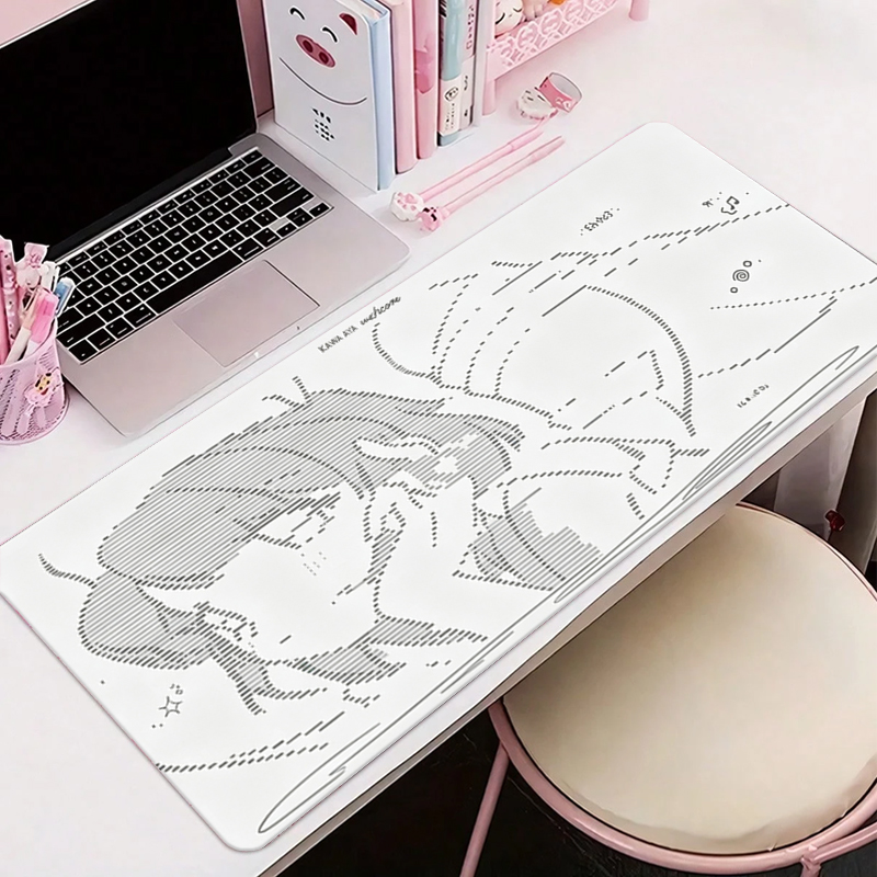 แผ่นรองเมาส์หนังลายการ์ตูนอนิเ - Leatherwork Desk บทวิจารณ์และราคา