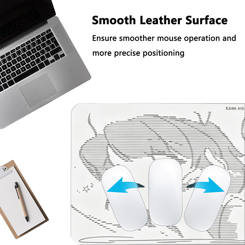 แผ่นรองเมาส์หนังลายการ์ตูนอนิเ - Leatherwork Desk บทวิจารณ์และราคา