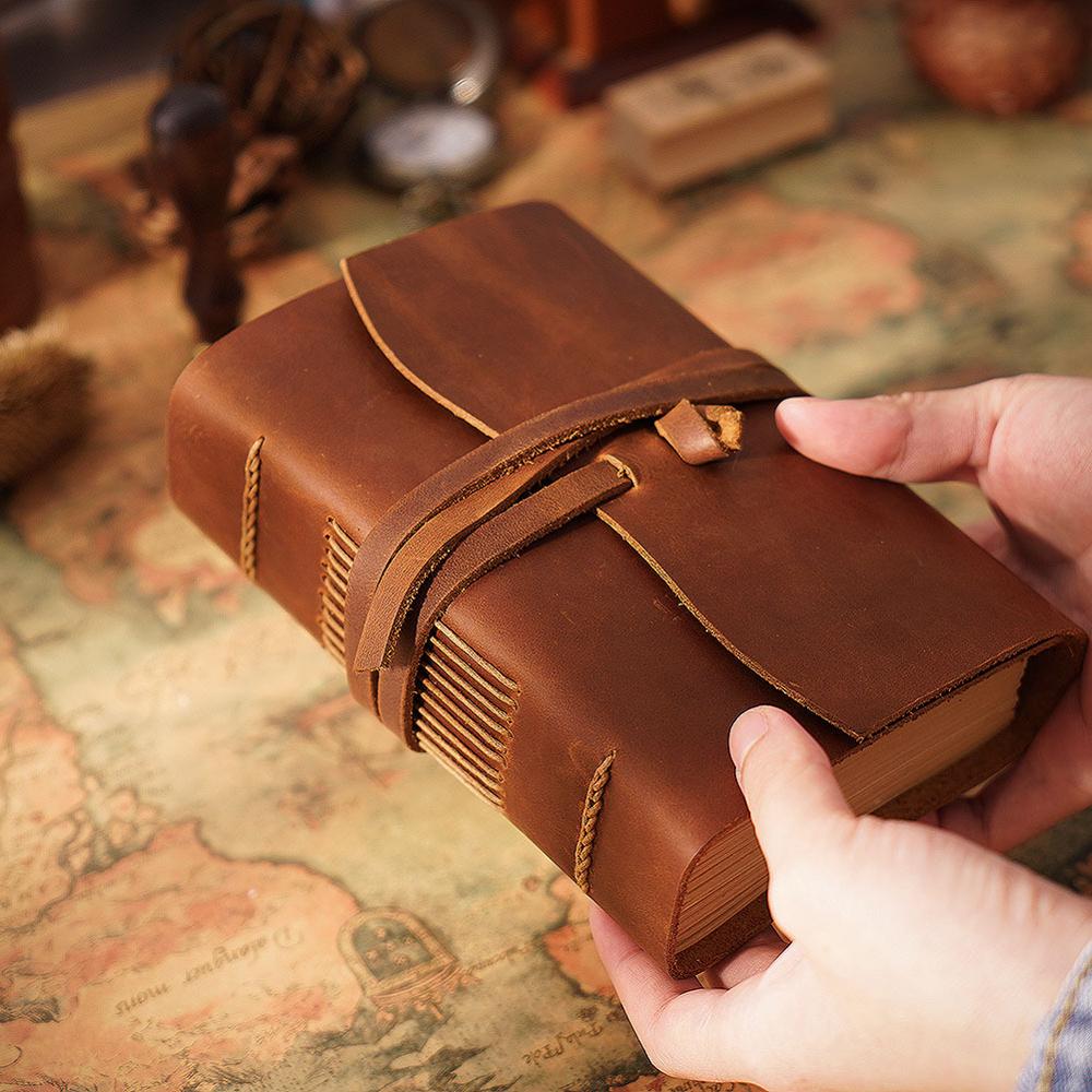 สมุดบันทึกปกหนังงานทำมือสมุดบั - Leather Work Notepad บทวิจารณ์และราคา