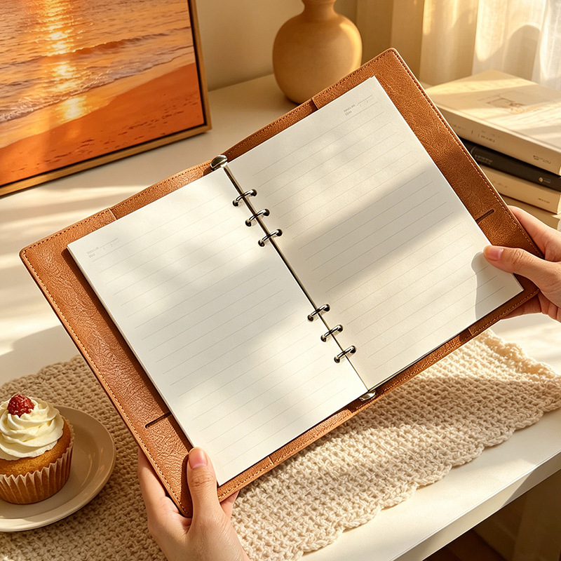 สมุดบันทึกแบบเติมได้ A5 ปกหนัง - Leather Work Notepad บทวิจารณ์และราคา